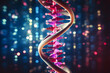 3d illustration of a  science template, abstract background with a DNA molecules. abstract technology science concept DNA futuristic ,  generative ai