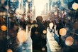Double Exposure: Businessman and a Bustling Metropolis