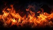 © Media Srock - Fire flames on black background