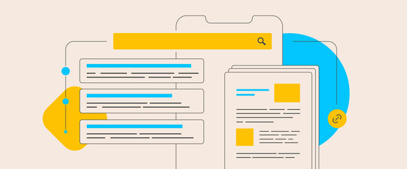 Wall Mural - seo ranking and website digital marketing strategy. build page, domain, backlinks and topical author