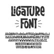 © Ekaterina - Ligature Creative Font. Funny Constructor Kids Alphabet. Quirky Typographic Design Abc. Decorative Custom Letters Typo.