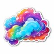 sticker cloud on a white background, isolate. The sky cloud icon.