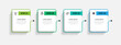 © Haris - Vector template infographic element with 4 step process suitable for web presentation and business information