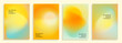 © AchmadChoirul - set of abstract sunshine sky illustration radial gradient style cover poster background design.