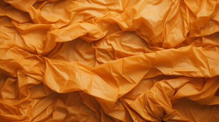 Canvas Print - Wrinkled orange paper fragment as a background texture