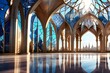 Mosque glass interior