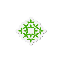 Poster - Eco leaf icon isolated on transparent background