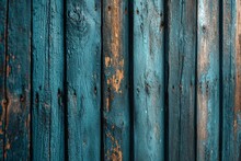 Aged Blue Wooden Wall Texture With Rustic Charm