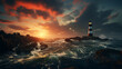 Island Lighthouse at sunrise