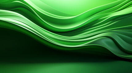 Wall Mural - a green abstract wave background