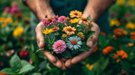 Wall Mural - In the gardener's hands, chaos transforms into ordered beauty