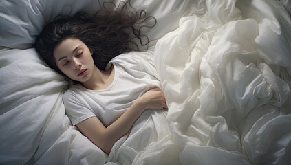 Poster - the woman fell asleep comfortably