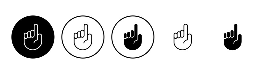 Poster - Hand icon set. hand vector icon, palm,click