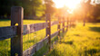 sunset fence countryside golden hour