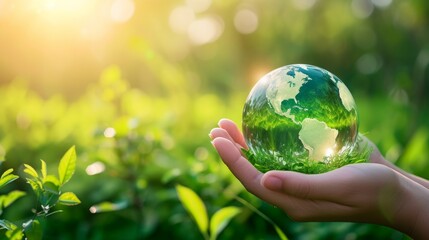 In the Palm of Our Hands: The Vitality of a Sustainable World Embraced by Nature's Care and Conservation. A Global Pledge for Environmental Responsibility and Eco-Friendly Growth.