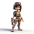 © RizArt - Cartoon Soldier Model in 3D on White Background