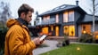 Smart home concept. Remote home control in a mobile application. AI Generative