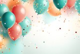 Fototapeta Koty - nice colorful balloons, simple and elegant, there is empty space for greeting text, wallpaper, posters, advertisements, etc., if there are not enough choices, please click
