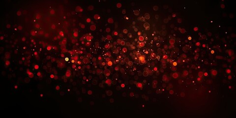 Background bokeh blur circle variety red on dark  black background. Dreamy soft focus wallpaper backdrop. red bokeh background banner design