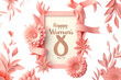 Floral Women's Day on Transparent Background, PNG,