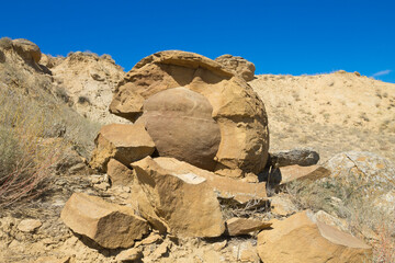 Valley of the spheres, Torysh, Mangystau region, Kazakhstan