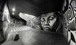 © TheoTheWizard - Artistic expressions in public spaces, black and white street art photo