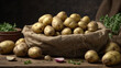 Ziemniaki prezentowane w rusticznym stylu