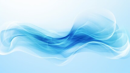 Wall Mural - abstract blue waves on a light background for modern design