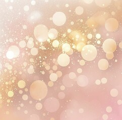 Wall Mural - AI generated illustration of a golden shiny bokeh background for use as a wallpaper