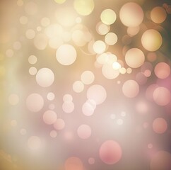 Wall Mural - AI generated illustration of a golden shiny bokeh background for use as a wallpaper