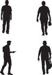 © Alivio Arts - A man Walking and standing silhouette vector illustration