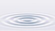 3D Animation - Light abstract background of relaxing concentric waves in water animated in loop