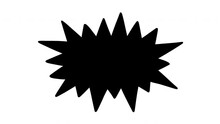 Spiky thought bubble, hand drawn abstract shape animation 