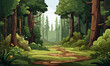 © BROTHER - Forest wood vector simple illustration wide