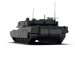 Armored tank building isolated on background. 3d rendering - illustration