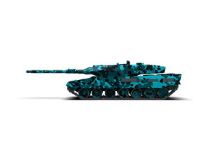 Wall Mural - Armored tank building isolated on background. 3d rendering - illustration