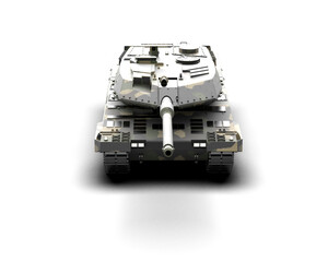 Wall Mural - Armored tank building isolated on background. 3d rendering - illustration