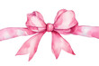 © Oksana_Latysheva - Pink bow watercolor illustration  isolated on transparent