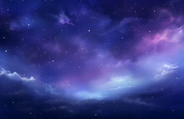 Wall Mural - deep purple and blue stars, galaxy and space wallpaper ai generative