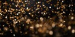 © Nika - Golden Sparkle Fete - Luxurious Shimmering Confetti on Elegant Black Background