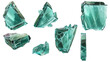 © id512 - broken glass pieces set isolated on transparent or white background, clipping path