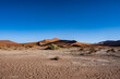 © константин константи - magical beauty yellow mountains, dry dead trees and a desert plain against the sky in the Namibian desert