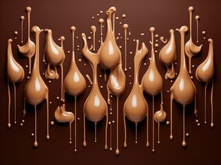 Wall Mural - brown droplets background,