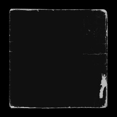 Wall Mural - worn square texture overlay for album cover. worn edges album cover mockup.