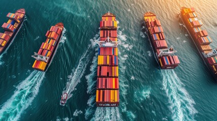 tanker loaded with containers