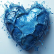 Blue veiny bubble gum heart