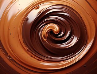 Wall Mural - Melted chocolate swirl background