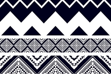 Geometric patterns with simple shapes. Tribal and ethnic fabrics. African, American, Mexican, Indian styles. Simple geometric pattern elements are best used in web design, business textile printing.