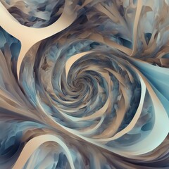 Wall Mural - abstract fractal background An ice abstract spiral art with a dynamic and organic design.  