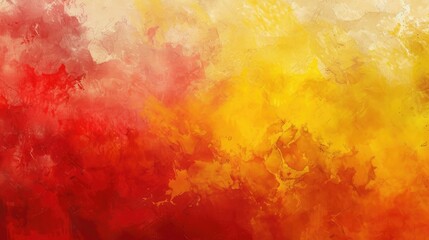 Wall Mural - Red and Yellow Water Color Paint Texture